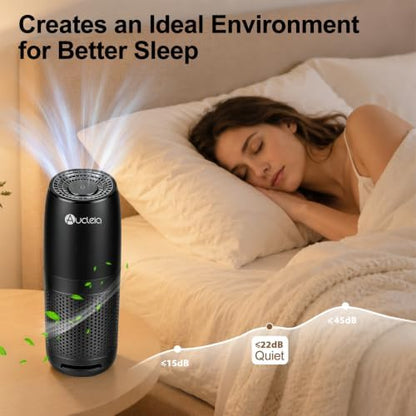 Aucleia 2 Pack Air Purifiers for Bedroom & Dorm Room, True H13 HEPA Filter