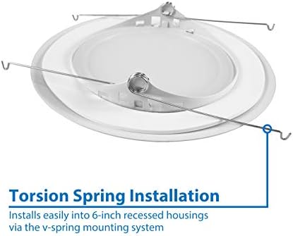 NICOR Lighting 6 inch White Recessed Shower Trim with Albalite Lens (17505)