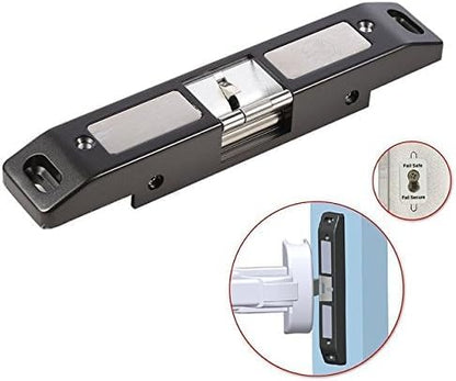 LCD Video Door Intercom Access Control System Electric Strike Push Rod Lock for Panic Bar& Power Unit Full Kits Cards Phone App Remote Open