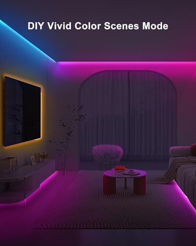 Tatazone 32.8ft Bluetooth RGB COB Led Strip Lights with Remote, Dimmable Smart App Led COB Light Strip, Color Changing Music Sync, Indoor RGB Led Lights for Bedroom, Home Decor, Party