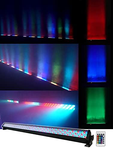 Rockville ROCKSTRIP 252 LED 50W RGB Color Strip Light Bar, 3/4/5/7-Channel DMX, High-Speed Color Changing, Master/Slave Link, Remote, for DJs and Stage