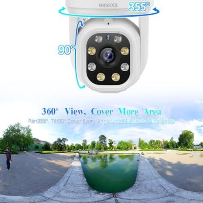 5MP PT Wireless Security Camera System 8Pcs Cameras 4TB HDD 60 Days Storage