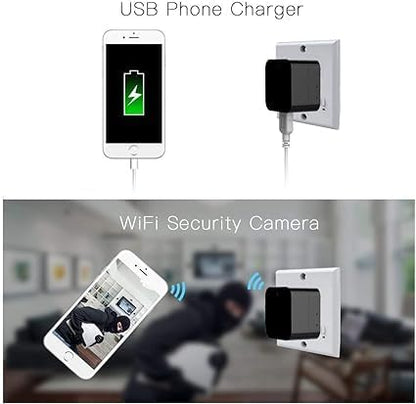 Smart Indoor Baby/Pet Monitoring Cam with Charger,Night Vision Motion Detection, Phone APP,