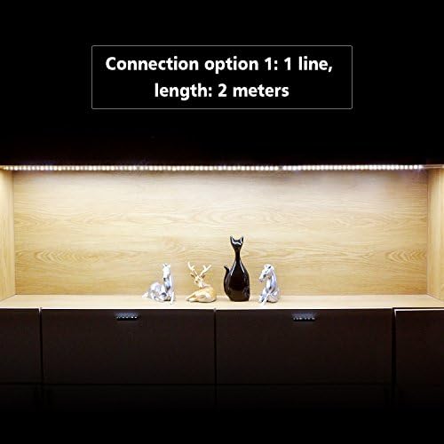 WOBANE LED Under Cabinet Lighting Kit,6.6ft Flexible LED Ribbon Lights Bar