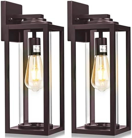 FILIYANO Large Outdoor Wall Lights, 20 Inch, Oil Rubbed Bronze, 2 Pack