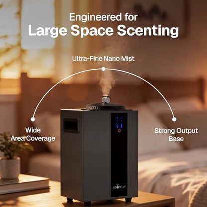 AROMELY ARO PRO HVAC Scent Diffuser – Nebulizing Waterless Diffuser – Black