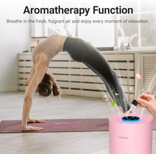 2 Pack Cobectal Air Purifiers for Home Bedroom with 3-in-1 Filter, Pink