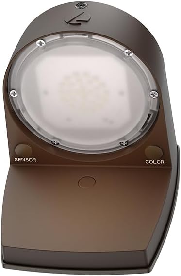 Lithonia Lighting OSC LED SWW2 Outdoor LED Wall Pack Entry Light with Photocell Dusk-to-Dawn, Dark Bronze (Pack of 4)