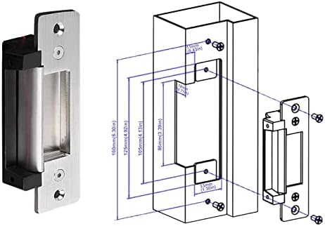 WiFi Access Control 400lb Holding Force Electric Magnetic Door Lock System Kit with Remote and Smartphone app Control, paired with Wireless Fingerprint and Access Kaypad (Electric Strike Lock kit)