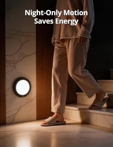 Bojim Black Rechargeable Shower Light for Inside Motion Sensor for Closet