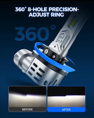Marsauto 9005 H11 Light Bulbs Combo, 120,000 Lumens 12X Brighter