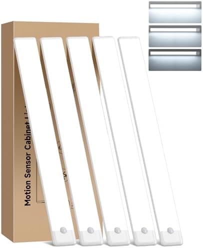 11.8 inch Motion Sensor Under Cabinet Light, 5-Pack, Cool White