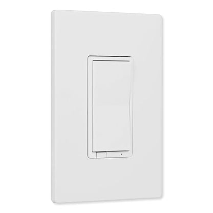 Enbrighten Z-Wave Light Dimmer Switch, QuickFit & SimpleWire, 3-Way Ready, Alexa & Google Assistant Compatible, Hub Required, Repeater, White & Almond, 700 Series (58438)