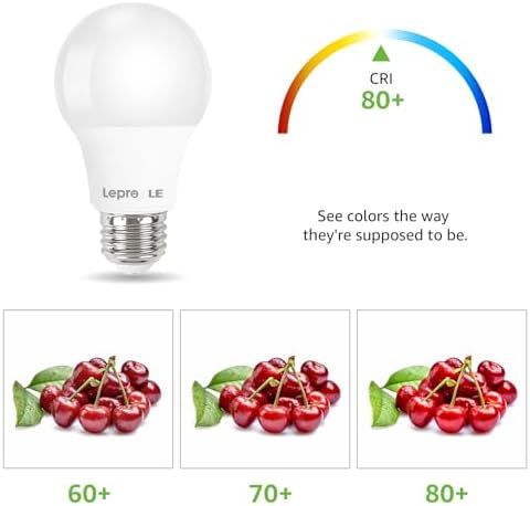 Lepro A19 E26 LED Light Bulbs 9W 800 Lumen Soft White 2700k 10 Pack