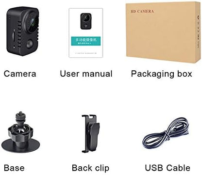 Full HD 1080p Mini Spy Hidden Camera with PIR Motion Detector and Night Vision Small Nanny Cams Body Cam Portable Indoor Secutity Home Security Surveillance Camera 60 Days Standby-(No WiFi)