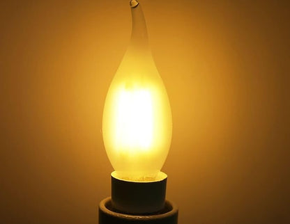 Chandelier LED Light Bulbs 40W Equivalent E26 Base,Dimmable 4W 2700K Warm White,B11 E26 Candelabra Bulb Frosted Flame Bent Tip Shape,6 Pack