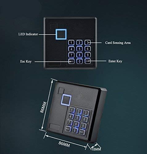 4 Doors RFID/Password Door Lock System Smart Access Control Keyless Entry Systems Keypad Reader Electric Magnetic Lock 110V Power Supply Box (Phone APP Remote Open Door)