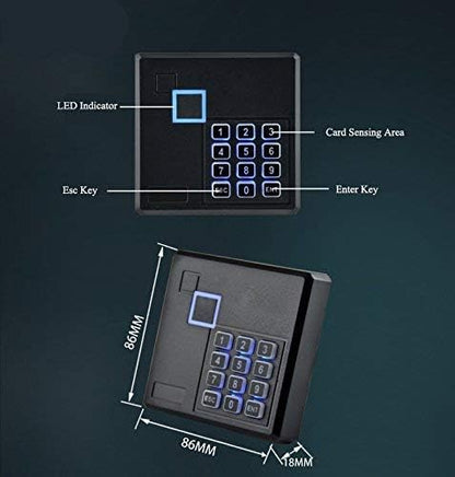 4 Doors RFID/Password Door Lock System Smart Access Control Keyless Entry Systems Keypad Reader Electric Magnetic Lock 110V Power Supply Box (Phone APP Remote Open Door)