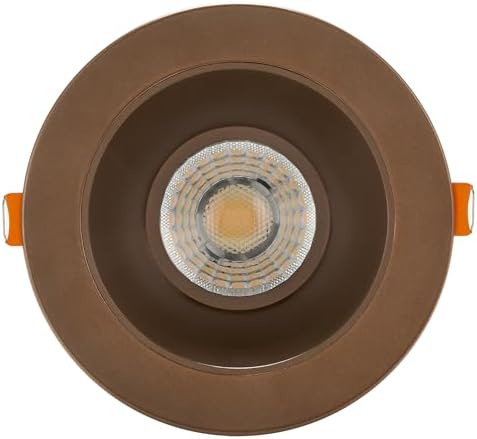 Maxxima 4" Anti-Glare LED Downlight Canless, 1000 Lumens, 5 CCT, Bronze