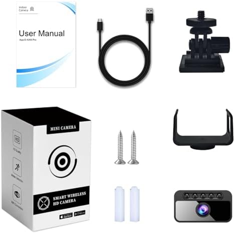 2K Mini Spy Camera WiFi Home Security Hidden Cam Wireless Battery Camera Bluetooth Camera Nanny Cam with Phone App Remote Monitor Video Recording Night Vision Motion Detection
