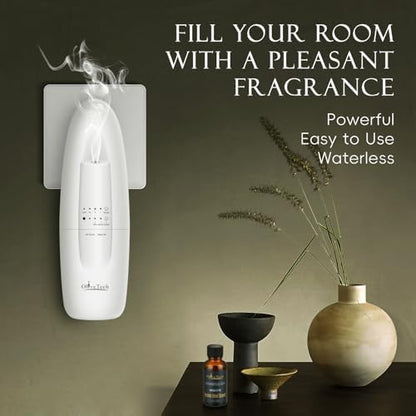 Plug in Scent Diffuser, OliveTech Waterless Essential Oil Diffuser, Cover Up to 500 Sq. Ft., Hotel Collection Diffuser, Aromatherapy Diffusers for Home, Office, 1 x 30ml Essential Oil Included
