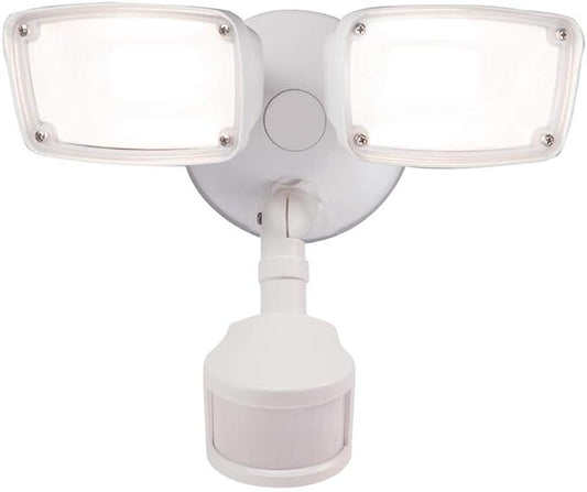HALO Home 180-Degree Smart Bluetooth Motion Activated Outdoor Integrated LED Flood Light with Tunable CCT, White