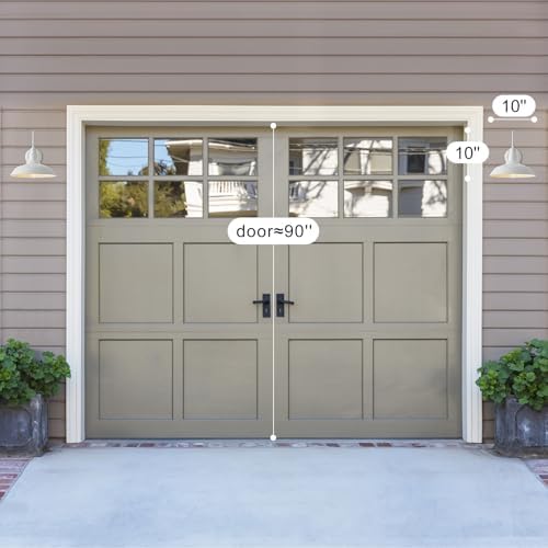 10" Outdoor Barn Lights for Farmhouse, Gooseneck Outdoor Light in Matte White, Farm Exterior Lighting Fixtures with Wall Mount, 2-Pack Outside Wall Sconce for Porch, Garage, Front Door