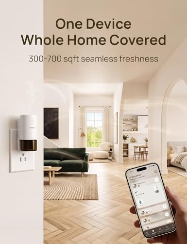 Essential Oil Diffuser for Home, Smart Waterless Diffuser SF101S Pro, Plug in Room Scent with Timer & 120-Day Natural Aroma – Orchid Breeze Air Fresh(Orchid Pink),1 Fl Oz (Pack of 1)