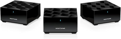 NETGEAR Nighthawk Advanced Whole Home Mesh WiFi 6 System (MK63S) with Free Armor Security – AX1800 Router with 2 Satellite Extenders, Coverage up to 4,500 sq. ft. and 25+ Devices