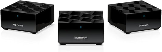 NETGEAR Nighthawk Advanced Whole Home Mesh WiFi 6 System (MK63S) with Free Armor Security – AX1800 Router with 2 Satellite Extenders, Coverage up to 4,500 sq. ft. and 25+ Devices