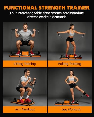 Home Gym Equipment, Smart Digital Cable Machine with Adjustable Resistance, Portable Strength Training System for Full Body Workout, Home, Apartment & Garage