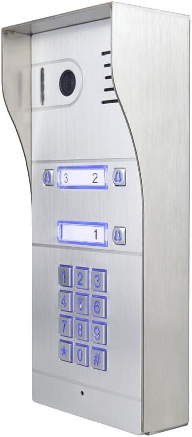 GBF Smart Video Doorbell Intercom for Multi-Unit Apartment Building (3 Units), 3 Units Apartment Video Doorbell, Support Remotely Monitoring, Talking, Unlocking, Checking Missing Calls