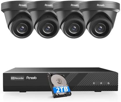 4K Security Camera Systems 8CH with 2TB HDD, PD93A30408-8M