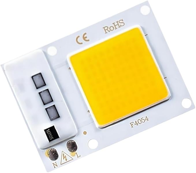 5pcs LED COB Chip 10W 20W 30W AC 220V 110V Smart IC Without Driver LED Lamp Beads for Floodlight Spotlight DIY Matrix Lighting(Warm White,220V-10W)