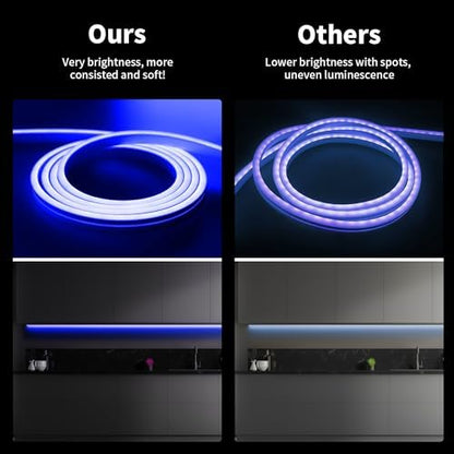 iNextStation 16.4FT 12V LED Strip Light Blue Neon LED Rope Lights (No Plug)