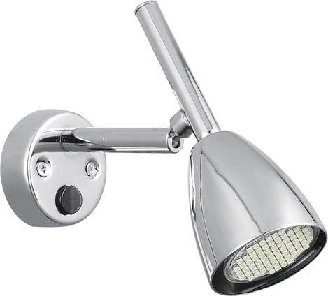 LED RV Reading Light Fixture w/ MR16 Base LED Bulb 12v (Chrome-1)
