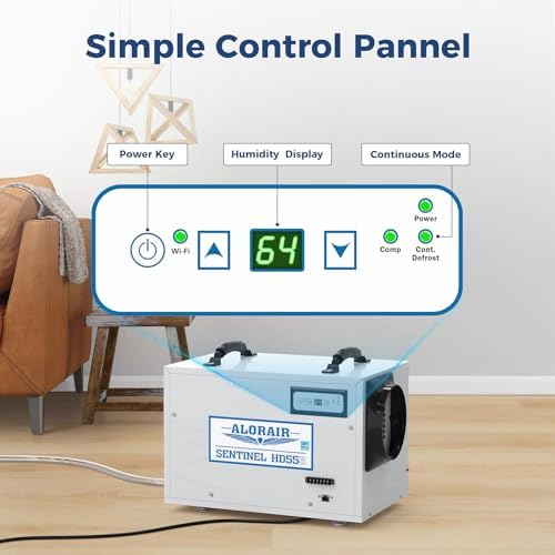 ALORAIR Smart Wi-Fi 120 Pints Energy Star Crawlspace Dehumidifier