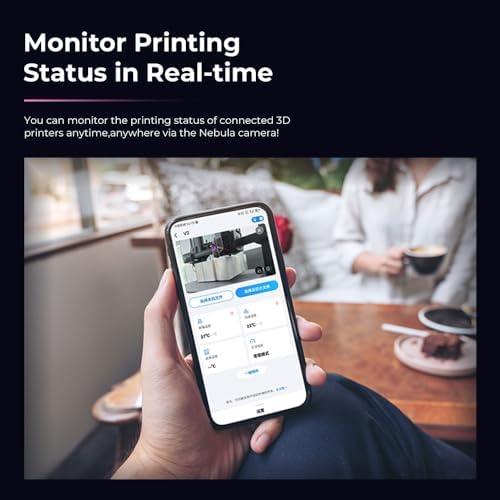 Creality Nebula Camera, 3D Printer Camera for 24H Real-Time Monitoring, Time-Lapse, Spaghetti Detection, Compatible with Sonic Pad, Nebula Pad, Ender 3 V3/Plus/KE, CR-10 SE, HOLOT-MAGE/PRO