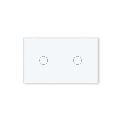 Smart Switch Neutral Wire Optional,APP Control,White 2 Button | 4.65 X 2.83 X 1.34 Inches,Only 2.4GHz Wi-Fi,Voice Control,Work with Tuya/Smart Life/Alexa,Tempered Glass Panel