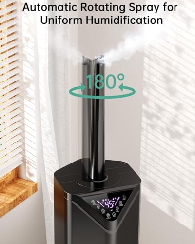 5Gal Smart Humidifier Large Room up to 2800ft², 1000mL/h, APP & Remote Control, 180° Auto Rotating Nozzle, 24H Timer, 60H Supersized Cool Mist Humidifiers for Whole House Home Office Plants