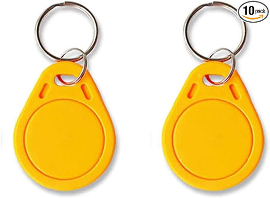 RFID Key Fobs, 13.56 MHz, UID Writable, Compatible with MIFARE Classic 1K,Rewritable Clone IC Smart Key Fobs 10 Pack
