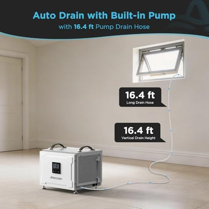 70 Pints Commercial Dehumidifier with Pump for Crawl Space