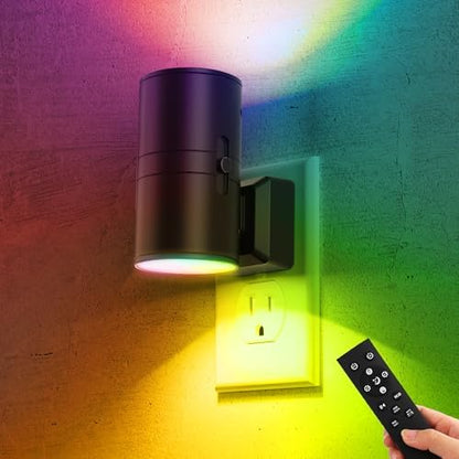 Briignite Night Lights Plug into Wall, 1 Pack 11-Color Changing Night Light