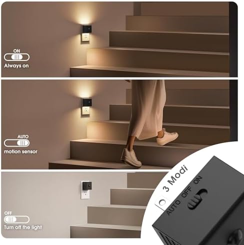 JandCase Motion Sensor Night Light, Night Lights Plug into Wall