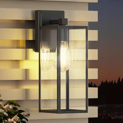 WIHTU 16in Outdoor Light Fixture Wall Mount, Exterior Porch fixtures 1 Pack