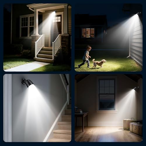 Motion Sensor Outdoor Lights 600 Lumen Spotlight with 4000mAh Rechargeable