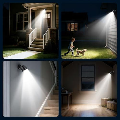 Motion Sensor Outdoor Lights 600 Lumen Spotlight with 4000mAh Rechargeable