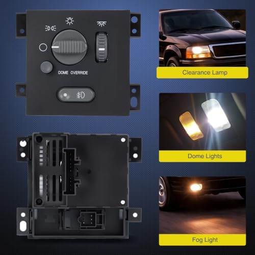 Nilight Headlight Dimmer Switch for 1998-2005 Chevy Blazer GMC Jimmy