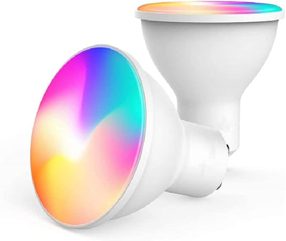 GU10 WiFi Smart Dimmable RGBCW LED Light Bulbs Works with Apple Homekit Siri Voice Control Compatible with Alexa Google Assistant