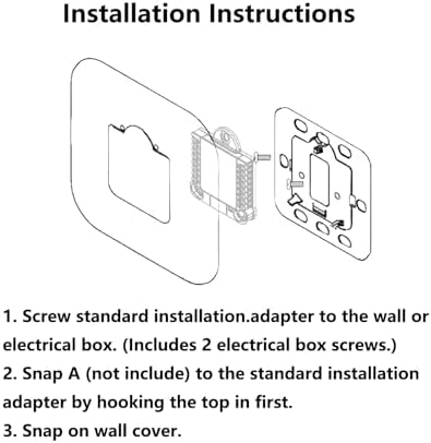 THP2400A1080 Large Cover Plate & Electrical Box Adaptor for T-Series Thermostats, White (2)